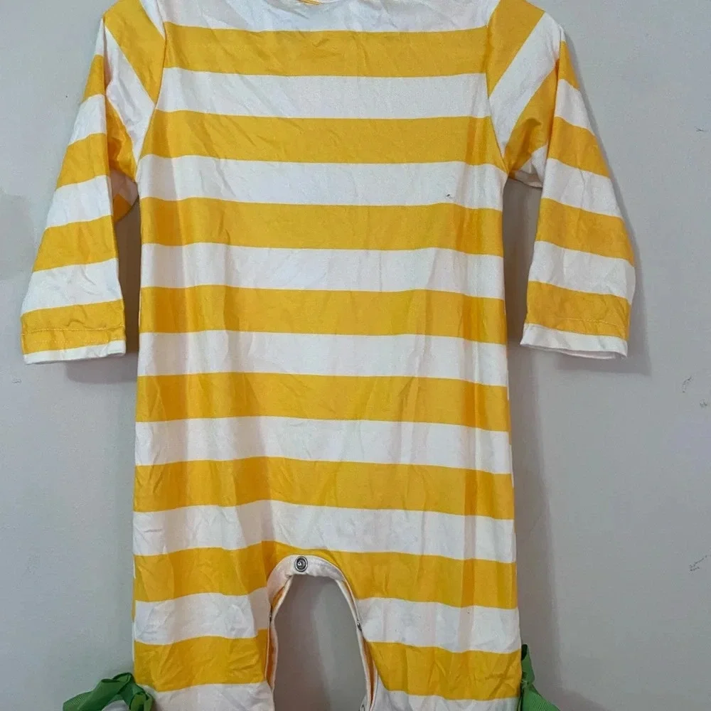 Striped Pumpkin Romper